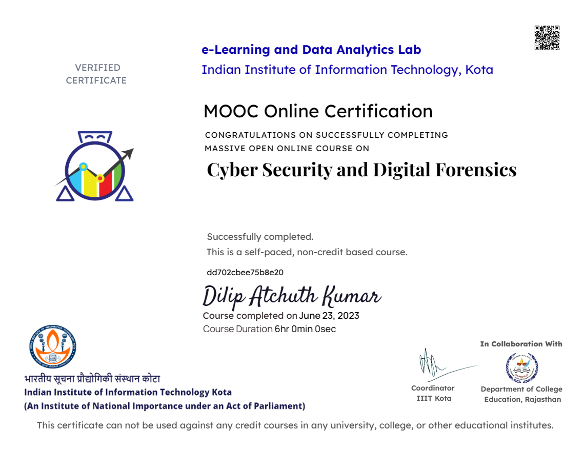 Cyber Security and Digital Forensics