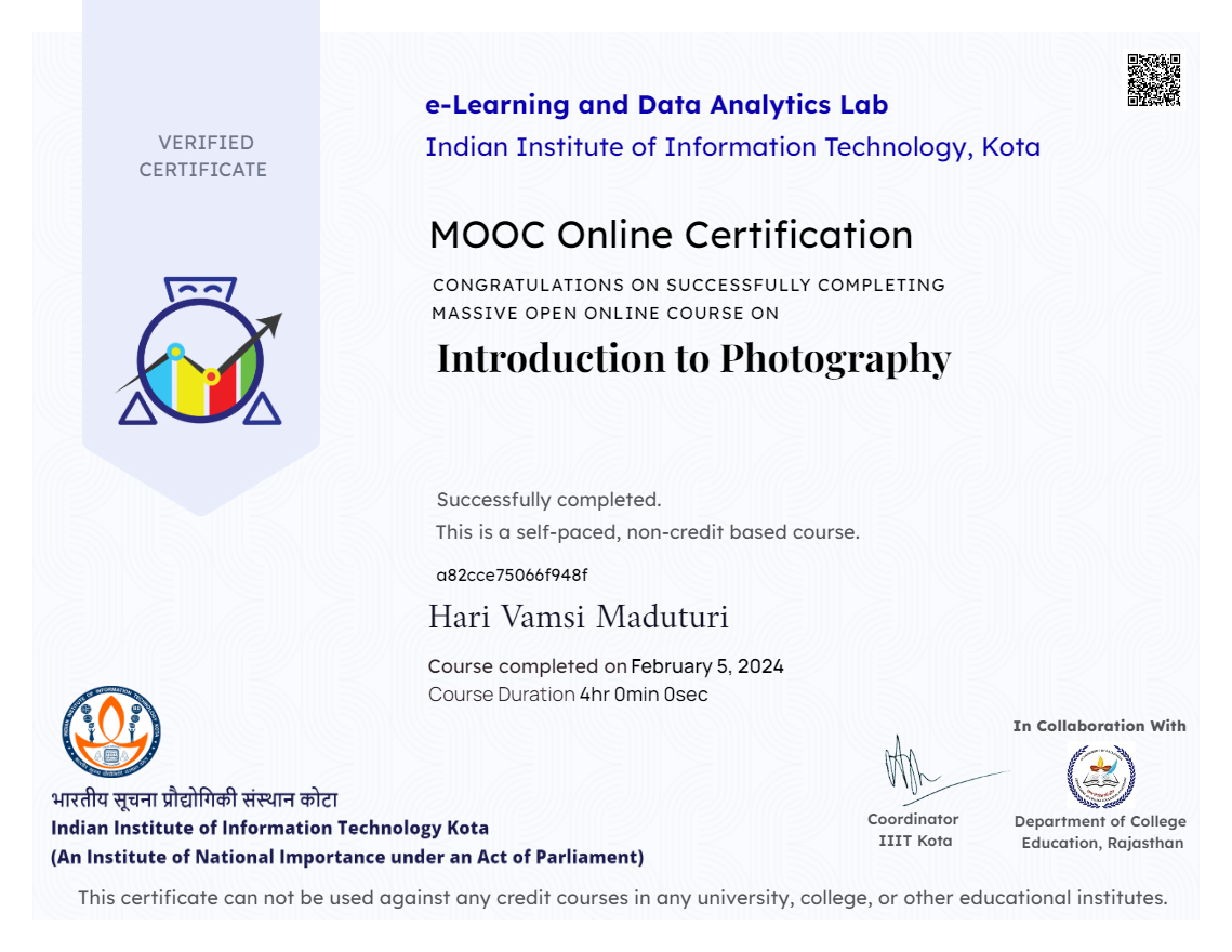 Introduction to Photography