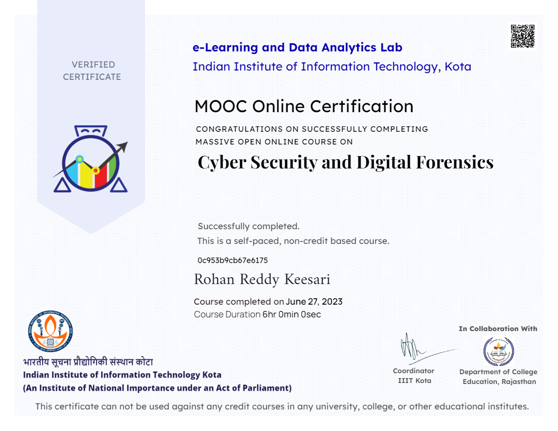 Cyber Security and Digital Forensics