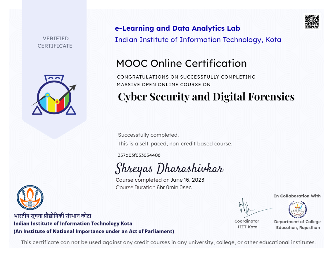 Cyber Security and Digital Forensics